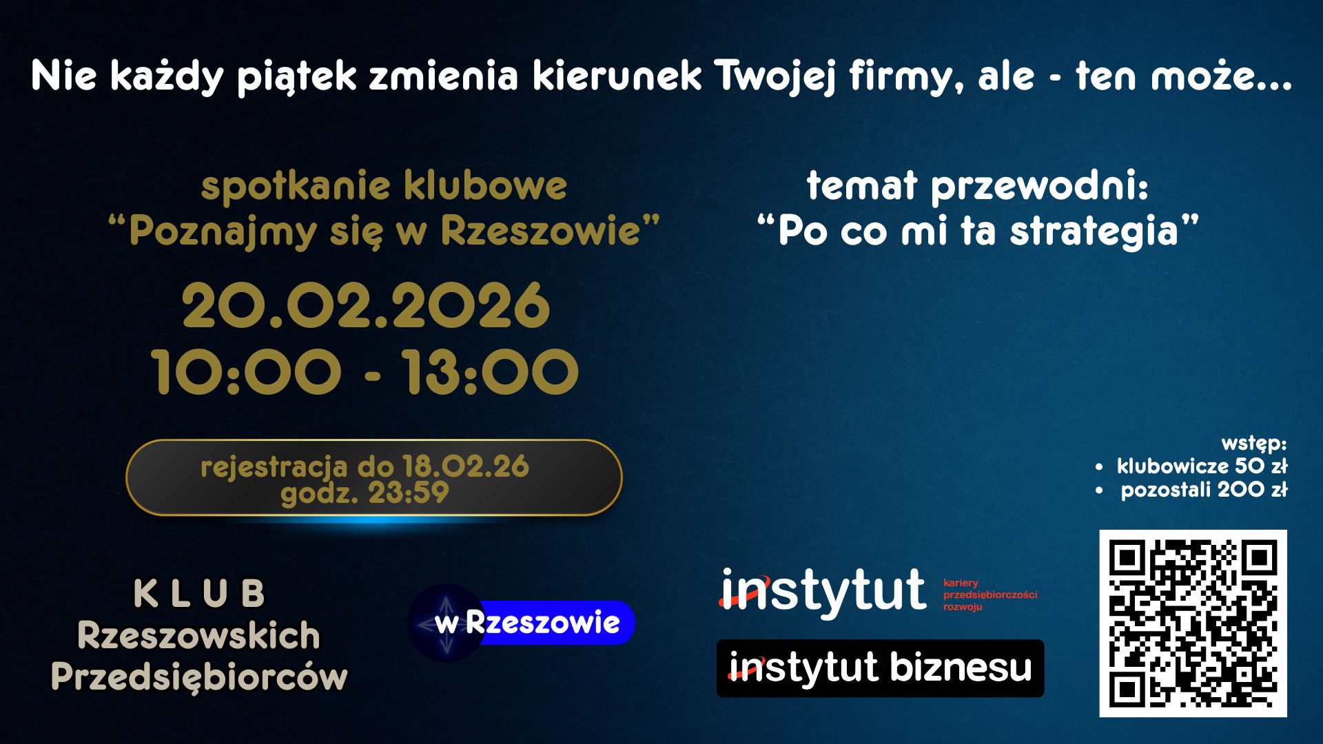 “Po co mi ta strategia”, czyli czwarte spotkanie wewnętrzne Klubu Rzeszowskich Przedsiębiorców w 2026 roku
