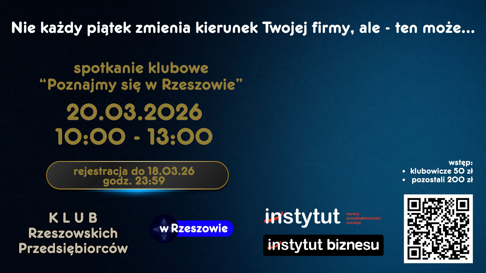 20.03.26 – Spotkanie wewnętrzne Klubu Rzeszowskich Przedsiębiorców